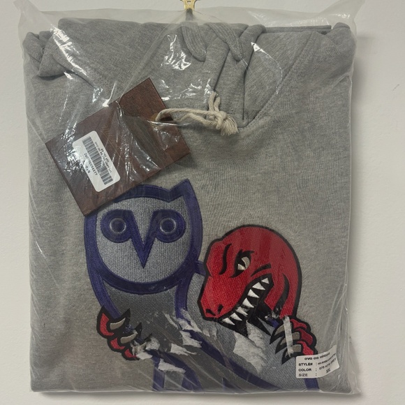 OVO Mitchell & Ness 1995 Toronto Raptors NBA OG Owl Hoodie - Picture 1 of 3